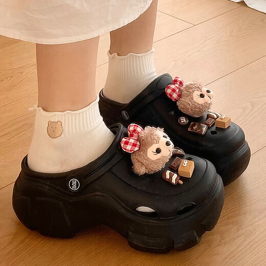 G.Duckkids kleine gelbe Ente süße Kinder mit dick gelöstem Eva Hole Schuhen Mädchen 2025 Neue Sommer Wear Anti-Rutsch-Tasche zu Kopf-Sandalen weiße Duffy Bear 34 -35