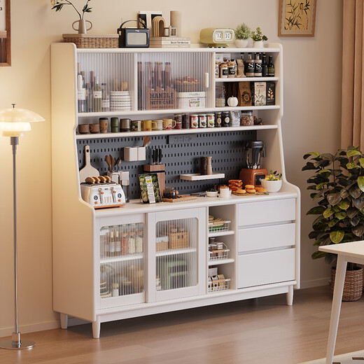 Kao solid wood sideboard against the wall integrated multifunctional living room simple wine cabinet storage cabinet 908#140*40*173cm