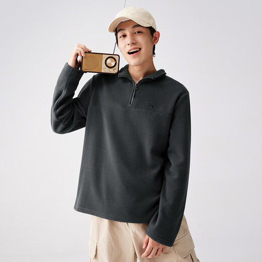 361 Men's sweatshirt autumn and winter polar fleece sports and leisure outdoor fleece long-sleeved pullover top 652533802-3