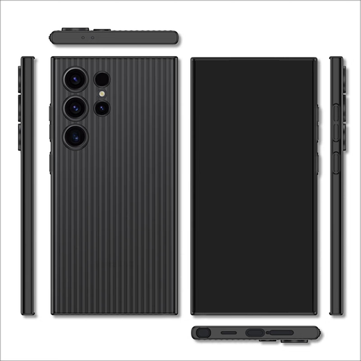 Coco lili, geeignet für Samsung S24ultra Mobiltelefon Fall Samsung S24ultra Schutzhülle, neue ultra-dünne Wärmedissipation High-End-mattem halbtransparentes Wellblechpapier so dünn wie schwarz wie schwarz