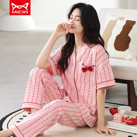 Catman (Miiow) Pure Cotton Pajamas для женщин весной и летним брюками с коротки