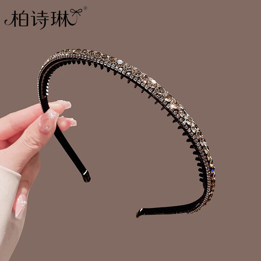 Bai Shilin's high-end rhinestone hairpin hairband for women 2025 new bangs forehead hair pressure hairband broken hair versatile hairband super shiny hairband