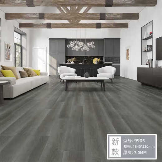 Junen WPC wood plastic lock floor thickened high wear-resistant crystal environmentally friendly waterproof and fireproof floor 10mm cream style 9905/7mm thick