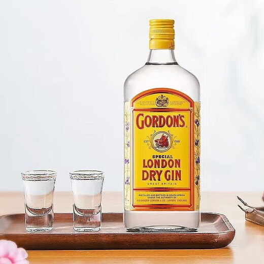 哥顿（Gordon’s）伦敦干味金酒杜松子酒 调酒基酒 英国原瓶进口洋酒 海外直采 金酒 750mL 6瓶 南非版