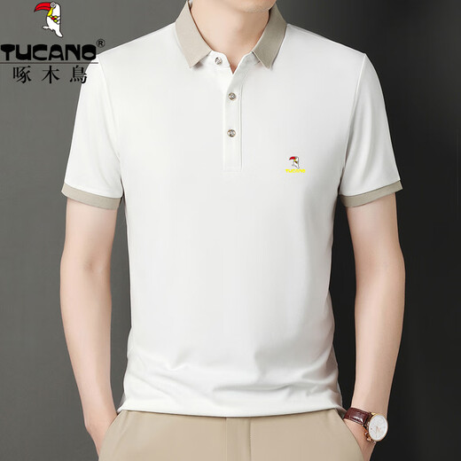 Specht Pure Cotton Cool atmungsablöschbares T-Shirt für Kurzschläfe für Herren Sommer-Dünn-Lte-Polo-Hemd Lose vielseitig halbärmelig T-Shirt Top kurzärmelig 9918-Karamellfarbe XL 175 suggeriert 140-155jin [Jin gleich 0,5 kg]