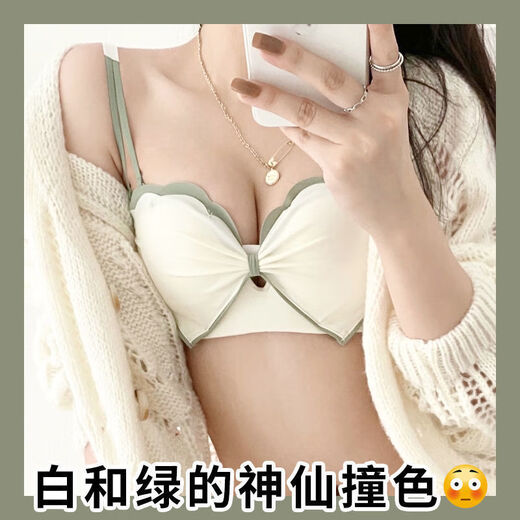 维多利亚的格调女士无钢圈内衣小胸聚拢提胸上托防下垂防外扩学生平胸文胸套装女 黑色【套装】 70A 32