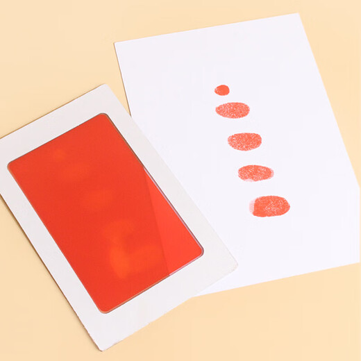 ROSHK special red gold ink pad for infants and toddlers to commemorate 100 days of hand and foot prints. Special hand and foot print oil box for babies. Large size | red. Suitable for babies between 0-18 months old.