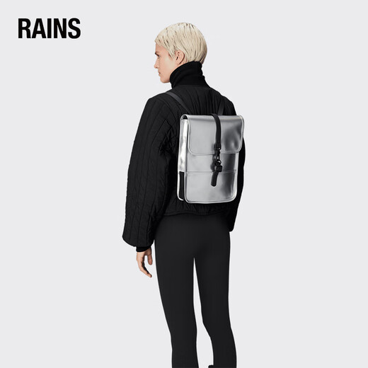 Rains trendy backpack schoolbag for women small lightweight outdoor commuting backpack/13010 Midnight black