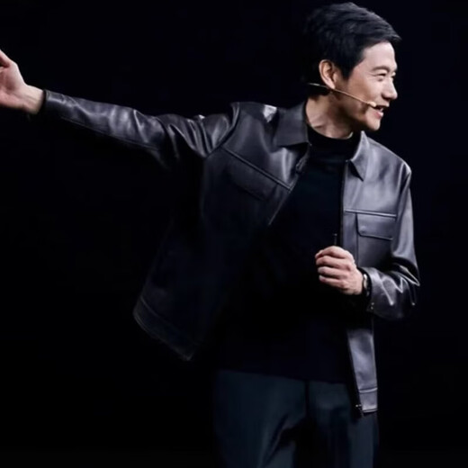 Fan Zheyin's high-quality Lei Jun's same style CEO leather jacket men's spring and autumn simulated leather business lapel motorcycle leather black Lei Jun L (165)