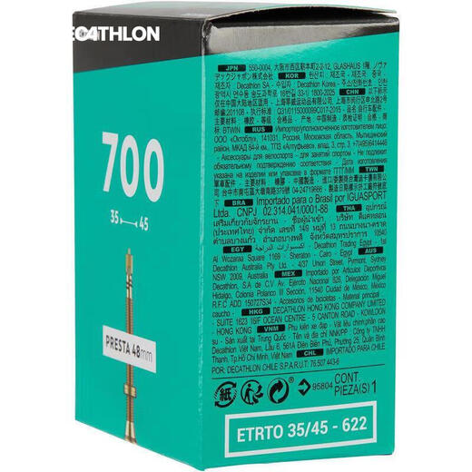 Decathlon Mountain Road Bicycle Inner Tube 700OVBHC700X35-45 Buse à air français 48 mm176510