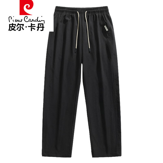 皮尔卡丹（pierre cardin）冰丝裤子男士夏季薄款帅气潮牌美式宽松百搭垂感直筒男生休闲长裤 6636#卡其 M