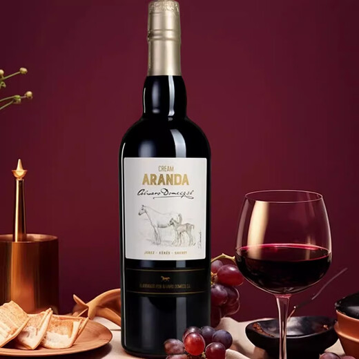 Elvaro Horse Cream Sherry Wine, Bouteille d'origine espagnole importée limbeuse, type renforcé 750 ml Elvaro Cream Sherry Wine 750 ml 1 bouteille