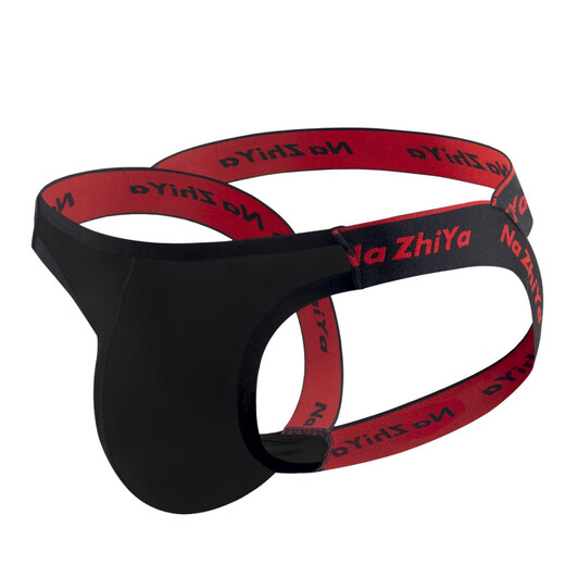 
Thong sexy one rope large men's thong belt nightclub sex Japanese style hollow big bag E. Black one piece M Weight 120-130Jin [Jin equals 0.5 kg]