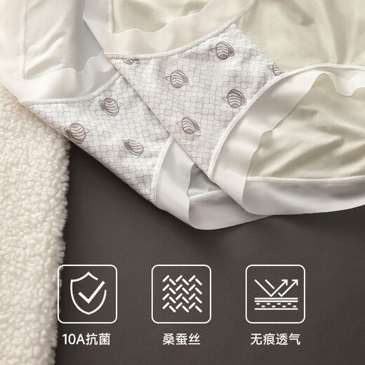 Palanto [Mulberry Silk Polylactic Acid Antibacterial] Women's Underwear Women's Ice Silk Non-Secret Summer Cool 10A Antibacterial 4 Pack M