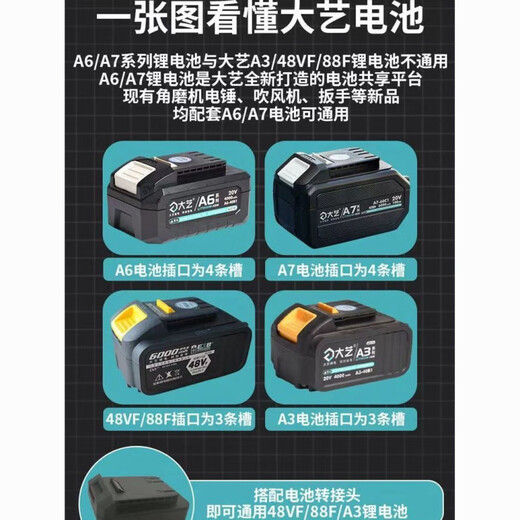 Dayi C6626 brushless lithium battery electric hammer A7 brushless rechargeable high-power wireless impact drill three-purpose electric pick 20V (drill bit round head) bare metal [without battery + charging