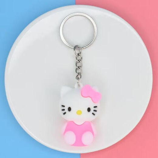 钥匙扣挂件可爱卡通猫咪钥匙扣女款包包挂饰手机挂件 kt猫随机1个