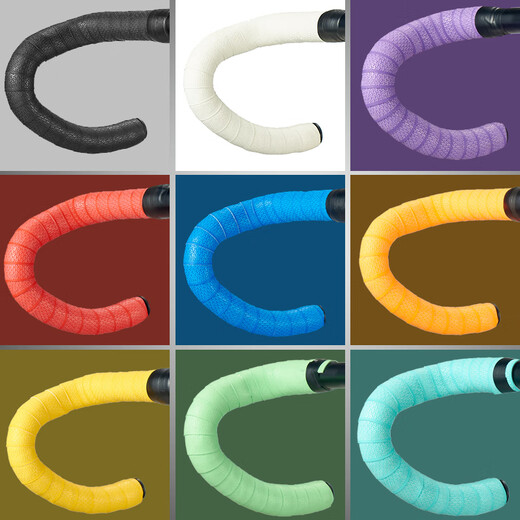 Qiwu said MOTSUV road bike riding three-dimensional 3D handlebars with curved handlebars anti-slip shock absorption bicycle handlebar wrapping riding equipment Purple-Mamba three-dimensional pattern straps shock absorption and breathability