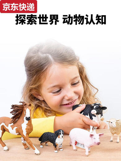 Sweet Miaomiao Schleich Simulación Modelo de animales Pig oveja CABLADO Caballero Animal Ornamento sólido Niños Juguete Pingto Stallion 13794
