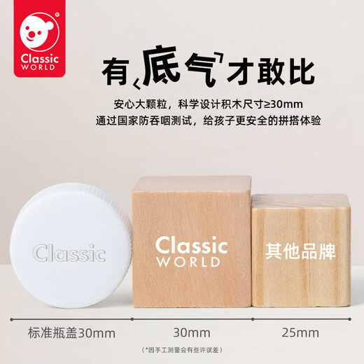 可来赛（Classic world）家居装饰积木玩具木质拼装图男女孩大颗粒早教1-3岁儿童宝宝40粒