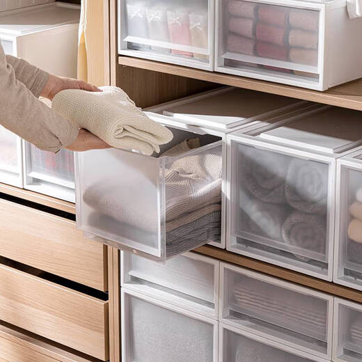 Cajón de la caja de almacenamiento de Miehone Cajero de plástico Caja de almacenamiento de almacenamiento Armario de almacenamiento Caja de acabado transparente 9227 profundidad 44 Ancho 34 Altura 19 Precio de un paquete 365 días / diez años Garantía / Dañado