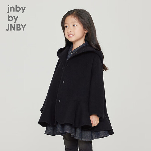 Jnby by JNBY New model Jiangnan Buyi children's winter woolen coat 1N0810380 001 black 110cm