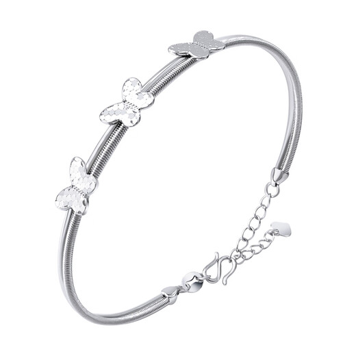 COISE platinum pt950 bracelet women's high-end butterfly bracelet ins solid platinum bracelet birthday gift for wife and girlfriend butterfly dancing platinum bracelet