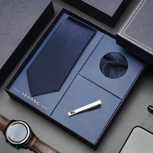 Ifsong New Krawis Herren Trendy Koreanische Version formelle Kee Business Professional Hochzeitsbräutigam College Style Hand Krawatte Geschenkbox Set Black Geschenkbox TZX001C