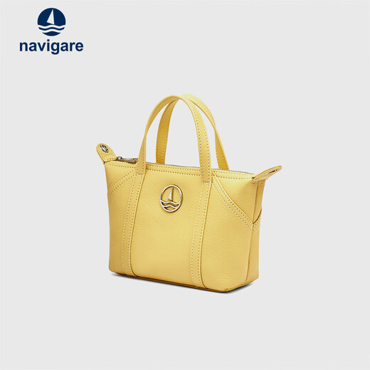 纳维凯尔意大利小帆船包包女款2025年轻奢真皮手拎包斜挎包单肩包送女友 奶昔白