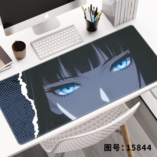 Ruqinlian black and white comic style mouse pads for super large men and women personalized workstation office computer desk pads rubber pads keyboard pads smooth thickened lock edge wrist guard pads non-slip and wear-resistant 15844 [thickened lock edge, skin-friendly and smooth] length 1000mmX width 500mmX thickness 2mm