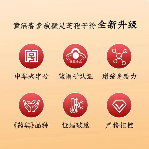 Tong Hanchuntang broken Ganoderma spore powder 20g/box to enhance immunity and remove the wall to send health care products to elders as gifts after surgery 16% total triterpenes Spore powder 20g*2 boxes