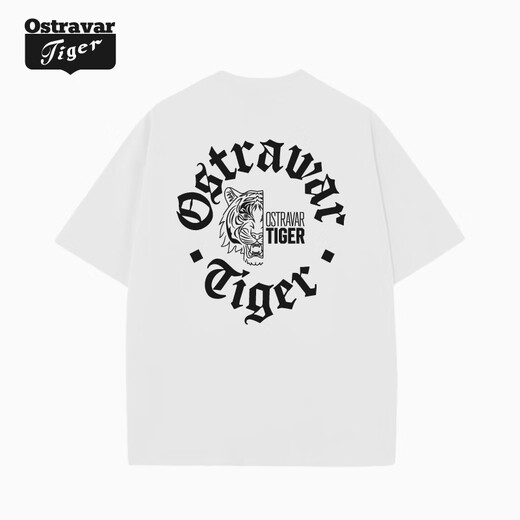 OSTRAVAR TIGER官方老鬼冢虎家潮牌2025夏季纯棉短袖t恤衫男女高端衣服高档美式 浅奶杏672 2XL 【160-180斤】