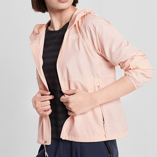 Die nördliche Face Outdoor Winddosiger wasserdichte Kapuzenjacke Frauen rosa Pink S