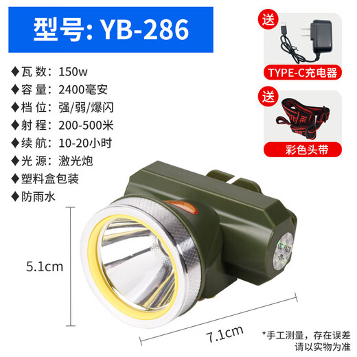 渝豹防爆头灯超长续航安全帽矿灯卡扣式头灯夜钓鱼户外LED强光头戴式 高品693(强光10h)