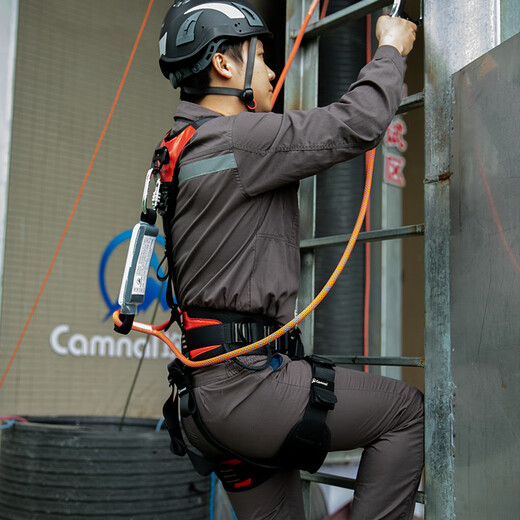 Kanle five-point safety belt outdoor high-altitude air conditioning installation full-body safety belt anti-fall buffer bag safety belt + 1.8 meter double hook + buffer bag