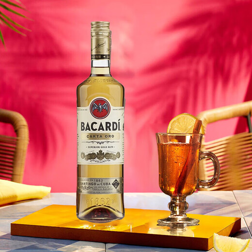 百加得（Bacardi） 洋酒 金朗姆酒 莫吉托 基酒调酒 980ml