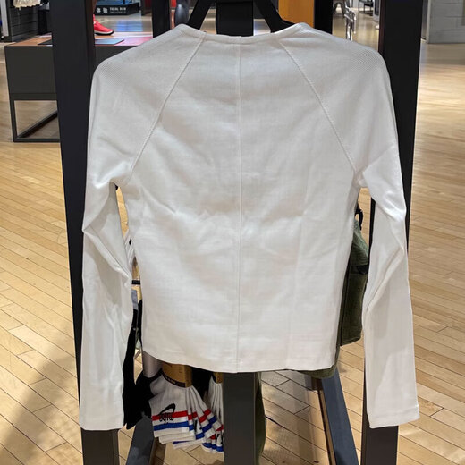 耐克（NIKE）女装季新款户外出行居家休闲修身V领打底拉链透气上衣 FD2377-100/白色 XS