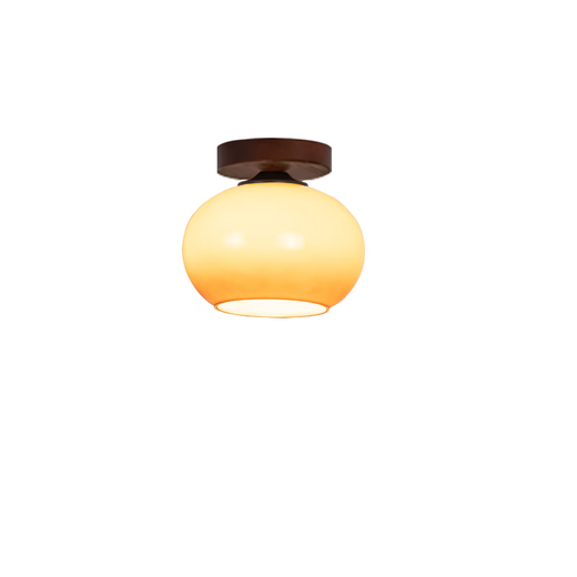 
Linba (LINBA) 2025 new aisle light corridor light creative art medium-old single-head entrance hall entrance balcony small ceiling light 3271 single-head ceiling (peach wood color) eye protection three-color light