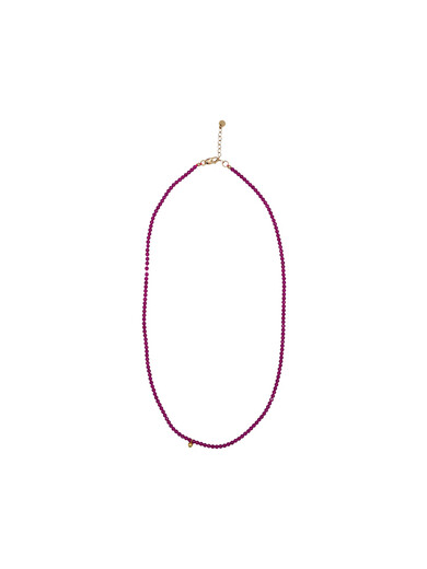 CAOXPAUSAANN spring and summer beads rose ruby faceted hand-beaded small gold beads niche design necklace rose red