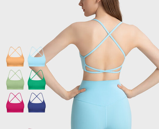 Aowansen aowansenSLIMMO sexy yoga clothes camisole women's professional Pilates training bra shock-proof sports bra matching shorts - black M size (recommended 101-115Jin Jin equals 0.5 kg)