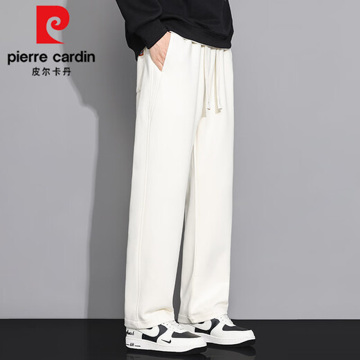 Pantalon droit de Pierre Cardin pour hommes de la marque de mode printemps et d'été pantalon droit en vrac boy kaki sports polyvalents et pantalon décontracté 6628 noir + 6628 gris foncé M [95-115jin [Jin est égal à 0,5 kg]]]