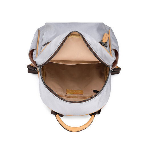 Goldlion G+Jinlilai [Simple Casual] Damenbag Damen -Rucksack Leichtes Frauen -Rucksack großer Kapazität Tragbares Doppelgrau 23,5*14,5*26,5 cm