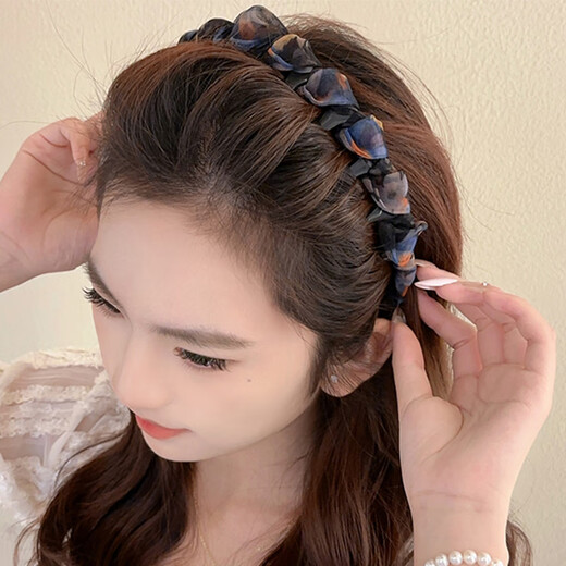 Jiaoxuefei sweet wavy high headbands 2 pack hair accessories face wash hair headband with teeth anti-slip women's new style