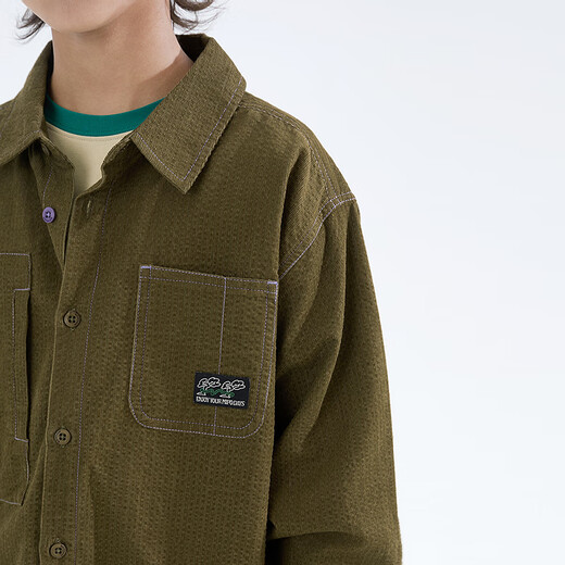 Mipu + children's shirt MPEWQCS01 olive green 160cm