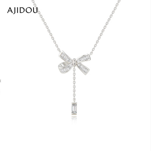 AJIDOU Ajidou 925 silver necklace bow birthday gift for girlfriend, best friend, wife and mother's birthday
