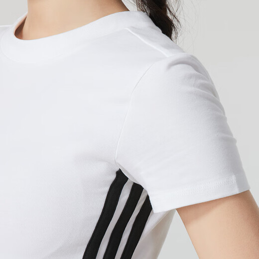 Adidas kurzes T-Shirt für Frauen im Sommer New White Campus Style Halbärmelige Sport American American Top Slim Kurzärmelig JV9859/Schuss One Size, eine gefälschte, um zehn l zu kompensieren 120-130jin [Jin gleich 0,5 kg]