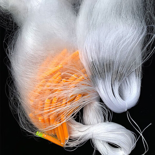 Special three-layer fish net for Chunshe Reservoir, sunken net and sticky net fish net for catching big fish, wire mesh, fish net, three-layer thickening, 1.5 meters high, 50 meters long, inner net, deepened inner pocket, 1 finger