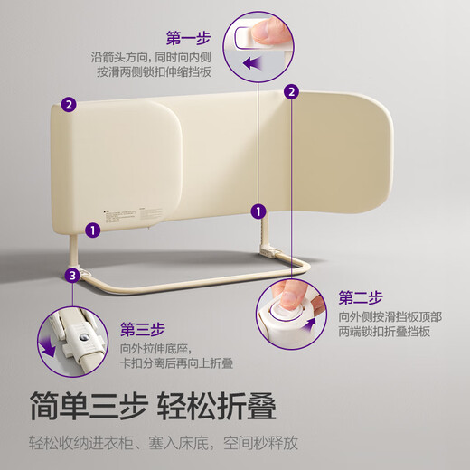Avent Philips installation-free children's crib guardrail, one-sided bed fence, baby anti-fall, one-sided bedside 1.8m, foldable on both sides + free installation + free storage bag