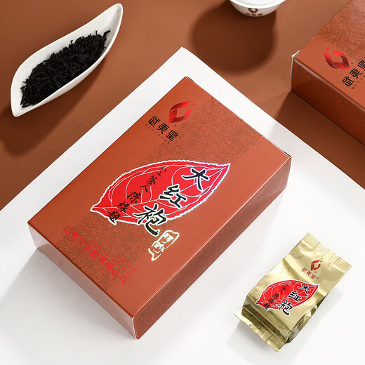 Wuyi Xing Dahongpao Oolong Tee Mellow Rhyme Wuyi Rock Teebox Geschenk Trinken Wuyi Mountain Teeblätter Mellow Rhyme Dahongpao 136G*1 Kiste