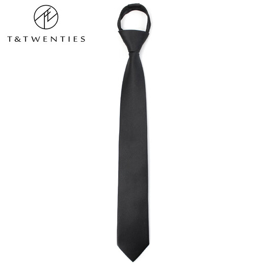 T/Twenties women's tie decoration women's suit shirt black tie women's short style without hitting small blue red short zipper style women's zipper tie + tie clip_AK6167-L-C