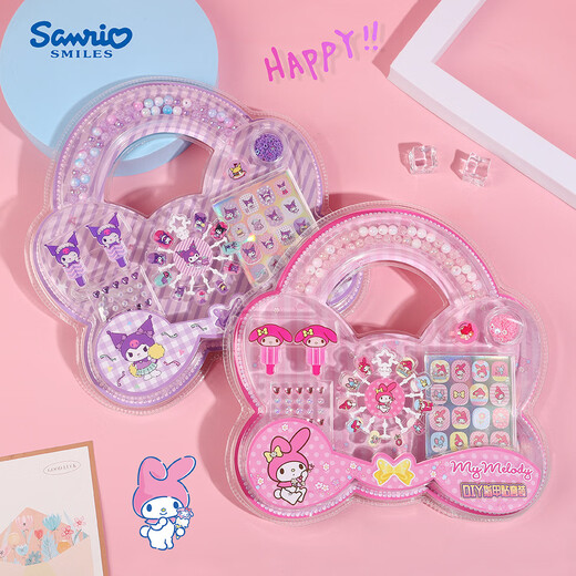 Sanrio genuine nail polish girls stickers Kulomi Melody nail art gift children's nail stickers wear nail set Yugui Dog nail art set